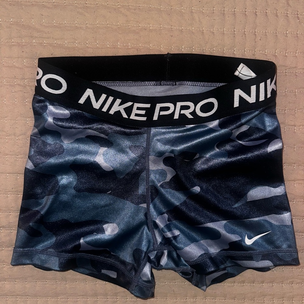 Nike Pro Camo Shorts - Blue/Grey